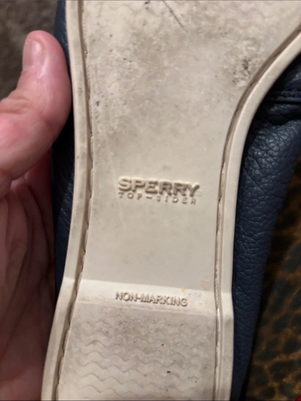 Sperry Red White and Navy Leather Women’s Boat Loafers (extra soft)